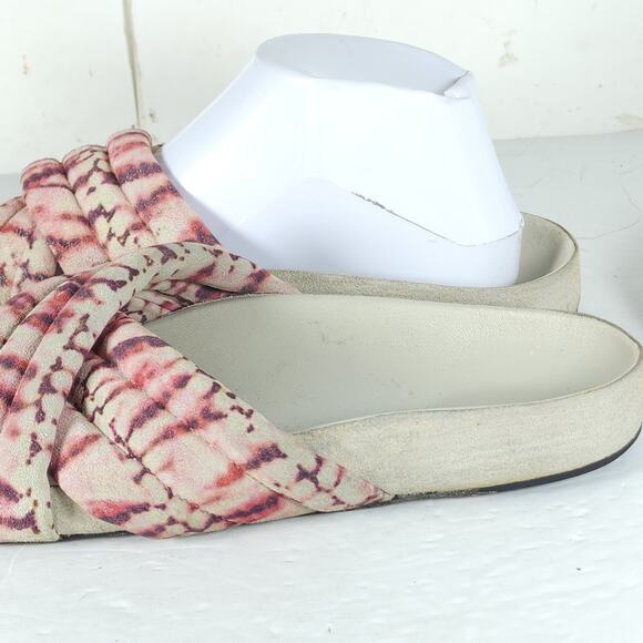 ISABEL MARANT Women's EU39 US8-8,5 Holden Velvet Pink Tie Dye Slide Sandals - Picture 14 of 16